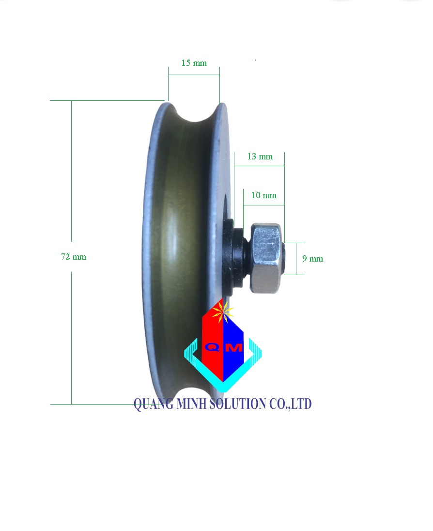 Bánh xe treo cửa phi 72*15*6202