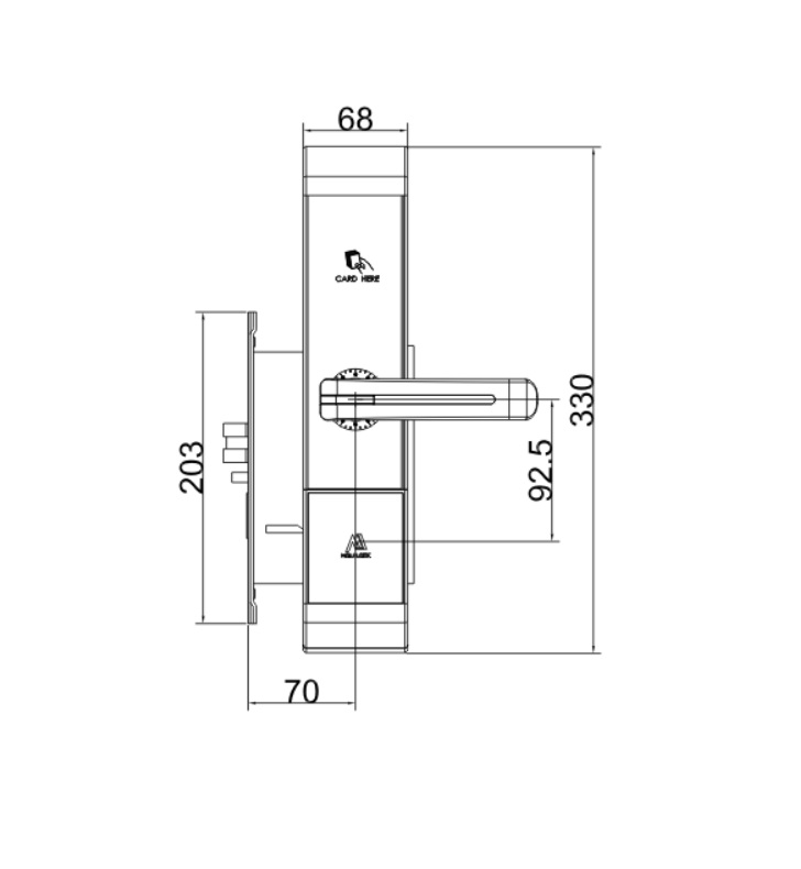 Khóa thẻ từ khách sạn MLI 89C