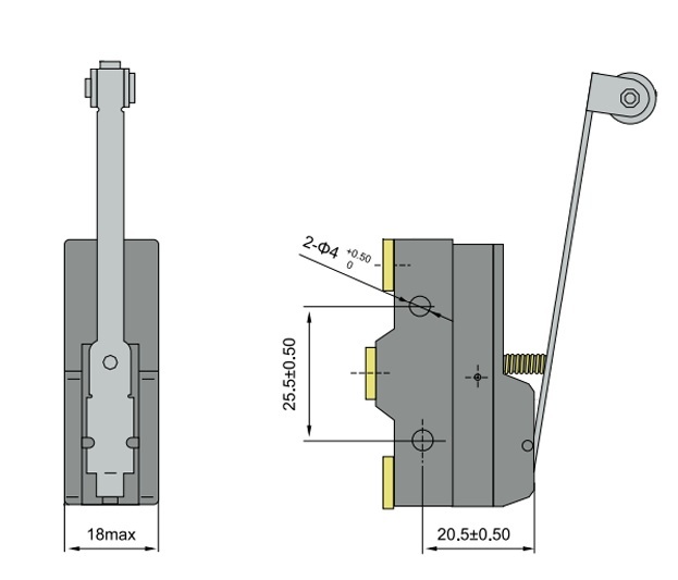 Công tắc giới hạn nhỏ LXW5-11G1